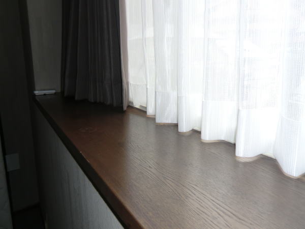両開きのカーテン仕上げ加工
