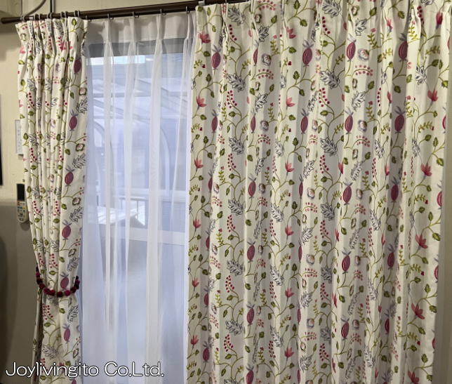 マナオーダーカーテン（MANA-TEX）縫製納品（ウッドレール取付）