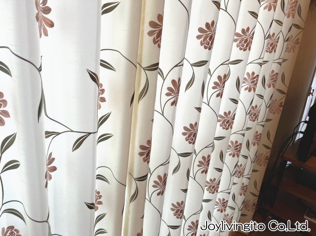 マナトレーディング2倍ヒダのオーダーカーテン納品（京都市内戸建て住宅）