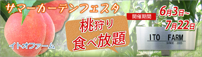 桃狩りカーテンフェスタ開催