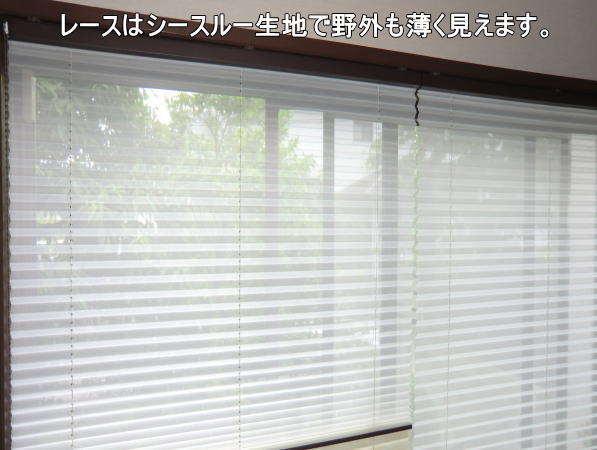 シースルー生地なので野外の視界も良好です。