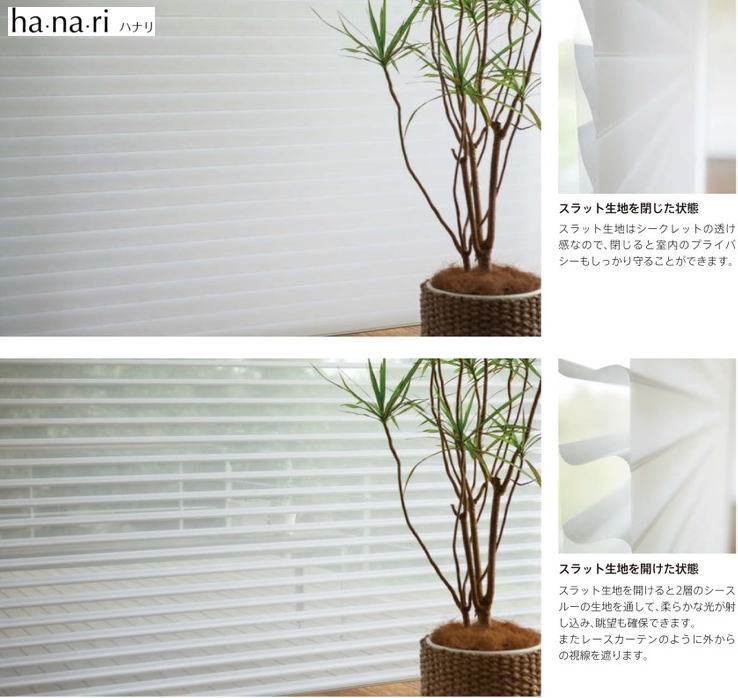 調光ロールスクリーン、ハナリ