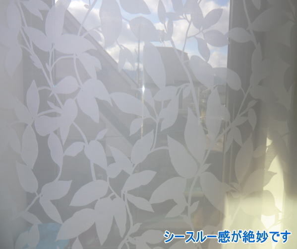 シースルータイプのロールスクリーン取り付け納品