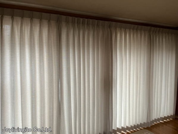 京都市西京区、一戸建て住宅へオーダーカーテン取り付け納品