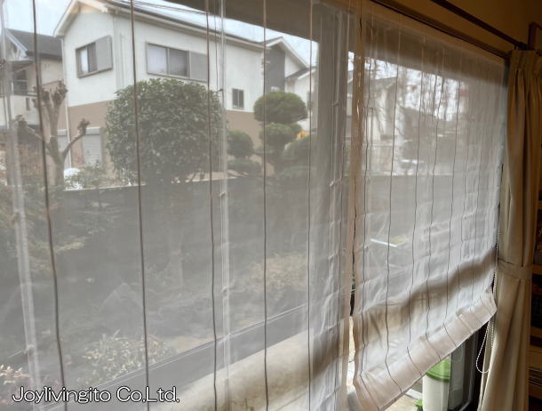 京都市伏見区淀の戸建て住宅にプレーンシェード取付納品
